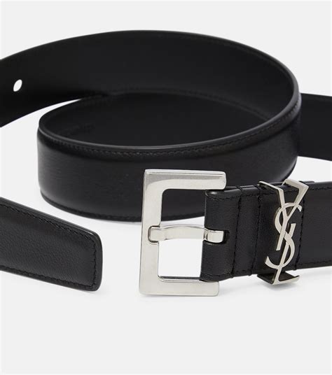 Cassandre 30 leather belt in black 